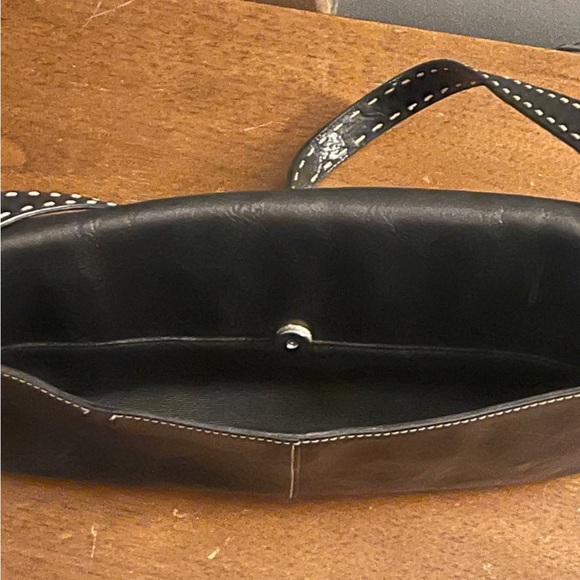 Black Leather Satchel by El Portal - Great Used Condition! - Picture 5 of 11